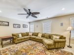 Third Floor Living Room with Large Flat Screen TV and Private Bathroom at 20 Knotts Way